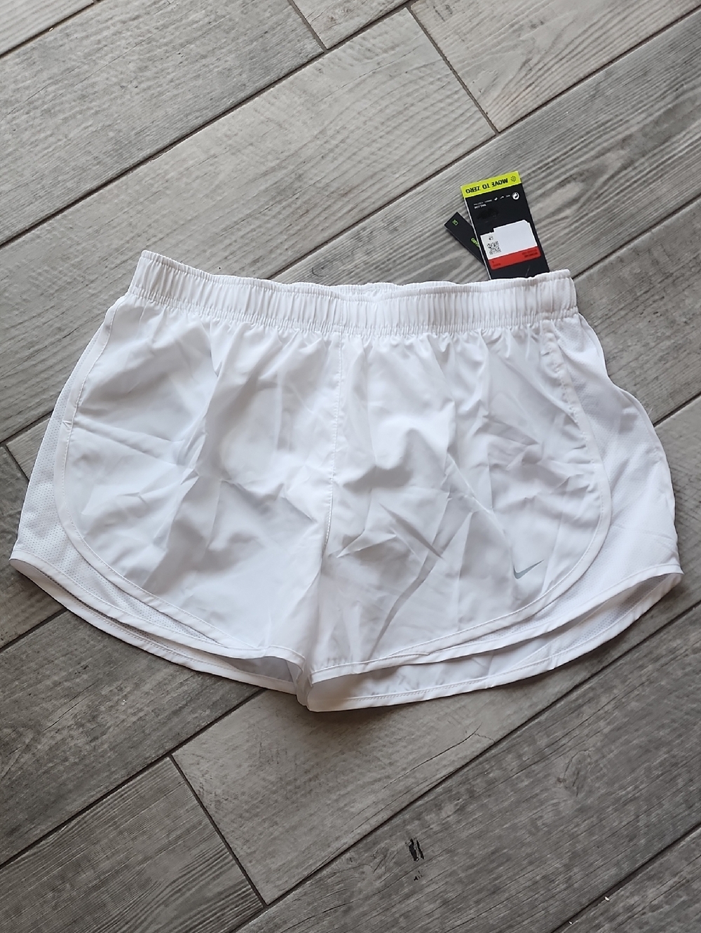 Nike White Women’s Running Shorts with Subtle Swoosh